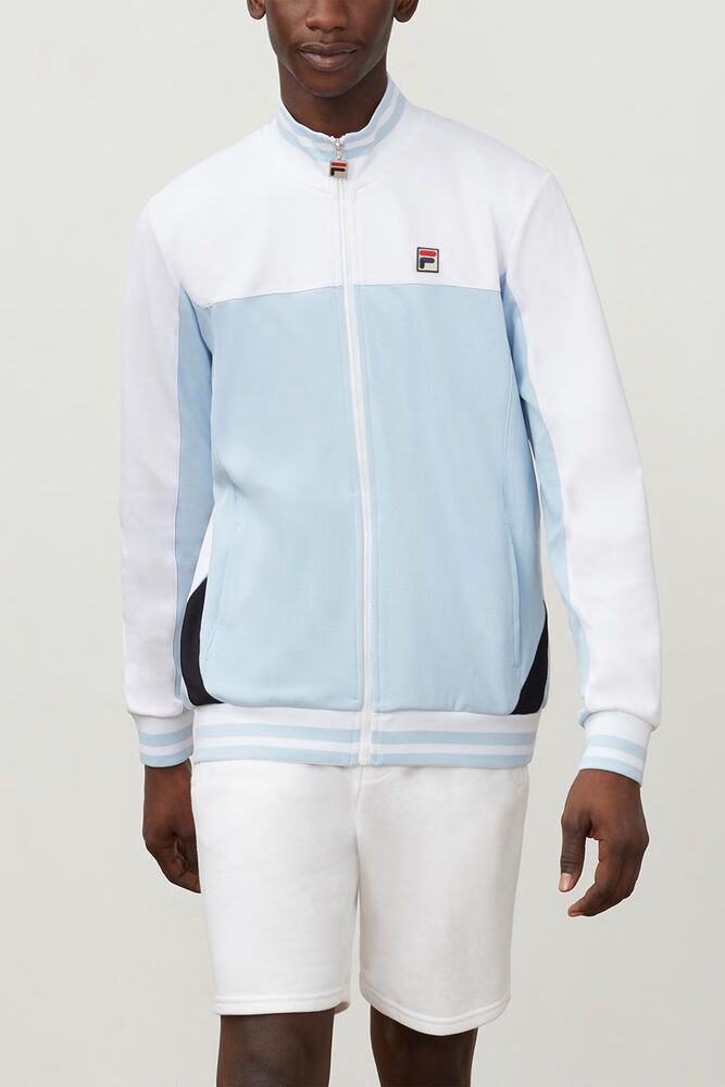 Fila Tiebreaker Track Jacket Blue/White - Mens - 62340MLGT